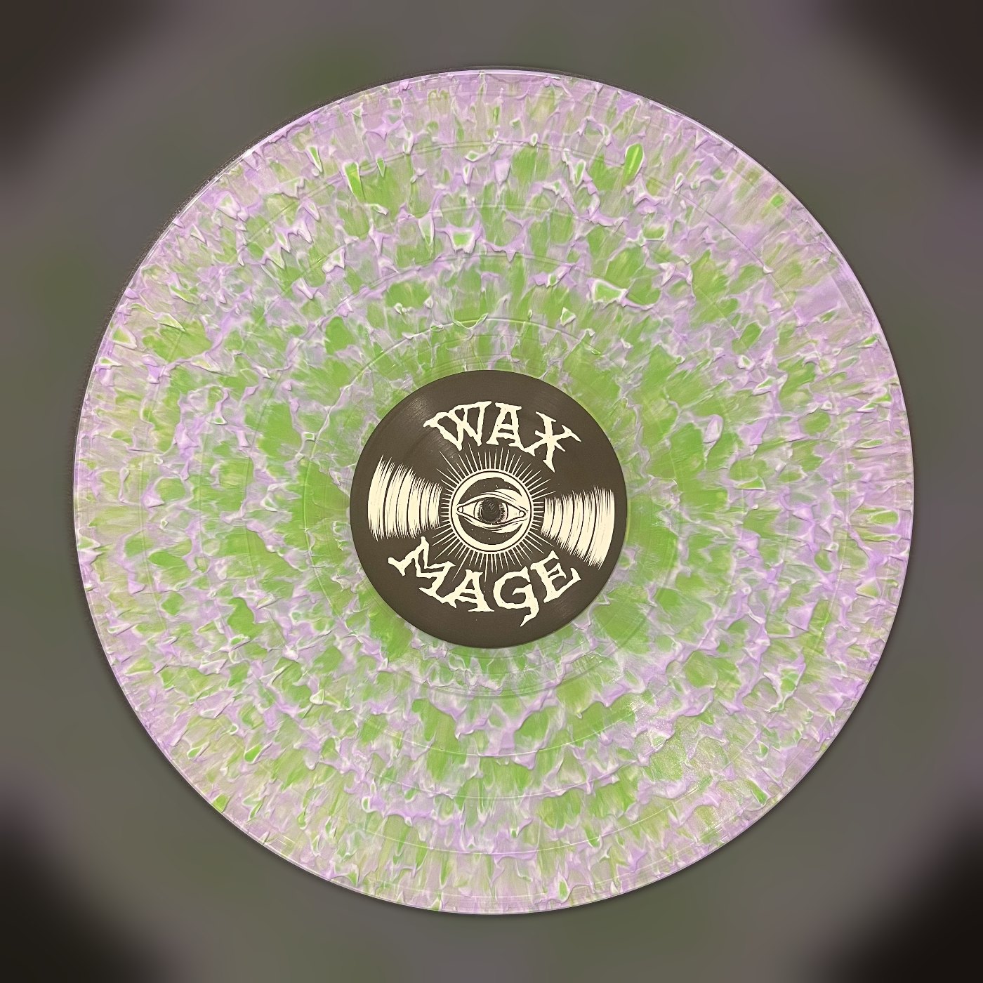 Vinyl record with the light off
